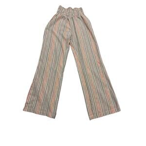 Boho Linen Blend Wide Leg Pants